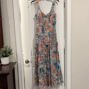 Kasper Multicolor Floral Maxi Dress